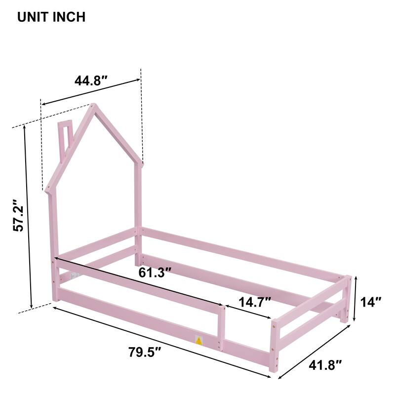 WW Twin Size Wood bed