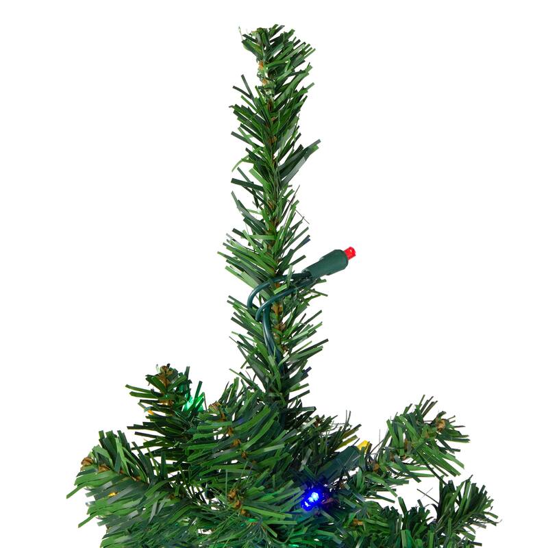 4' Mixed Classic Pine Medium Artificial Christmas Tree Multi LED - 4 Foot