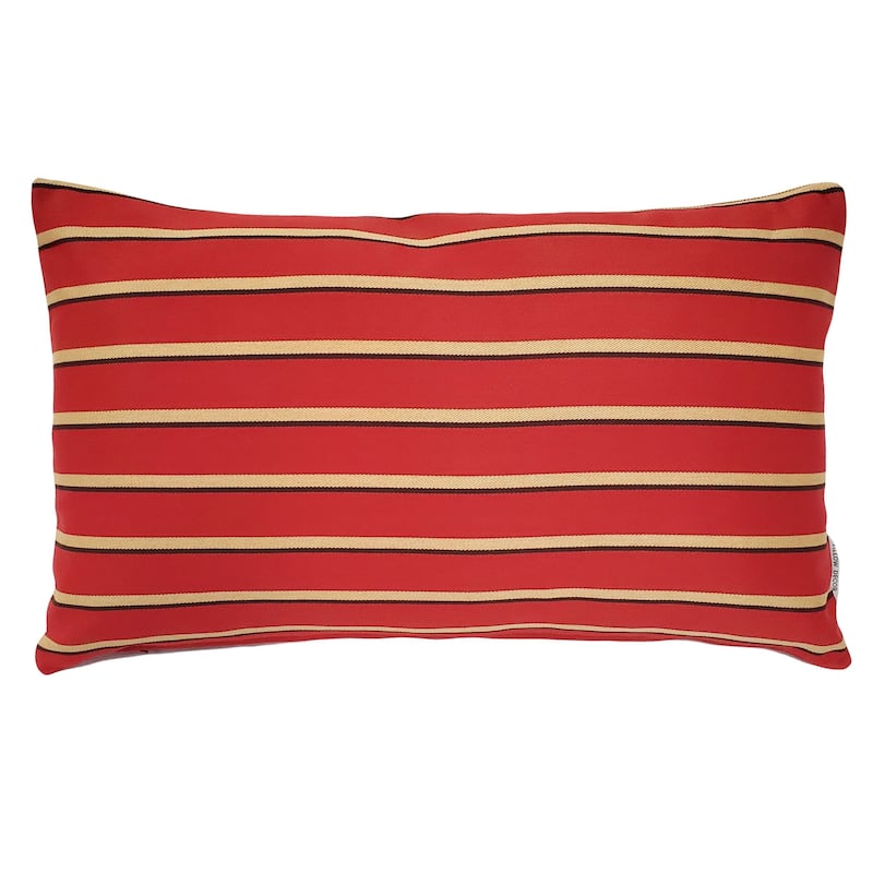 Sunbrella Harwood Crimson Throw Pillow - 19" x 12"