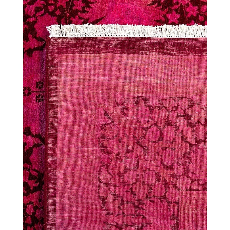 Fine Vibrance One-of-a-Kind Hand-Knotted Area Rug - Pink, 6' 1" x 9' 1" - 6' 1" x 9' 1"