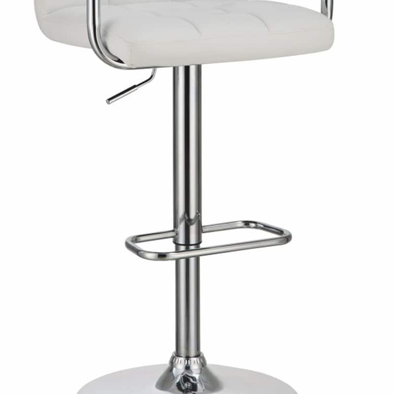 Swiveling Bar Stool, White - 37 H x 20.75 W x 19 L Inches