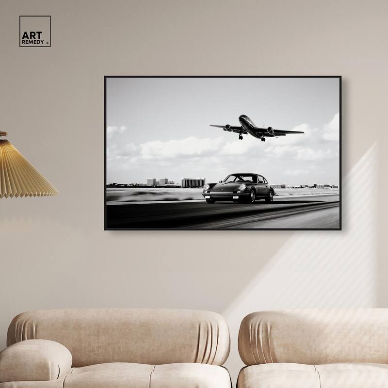 Sports Car Takeoff Canvas by Art Remedy