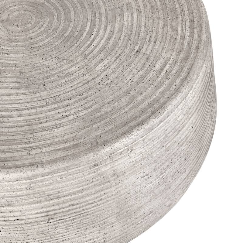 Classic Home Nellie 37" Round Concrete Outdoor Coffee Table - 37Wx37Dx17H