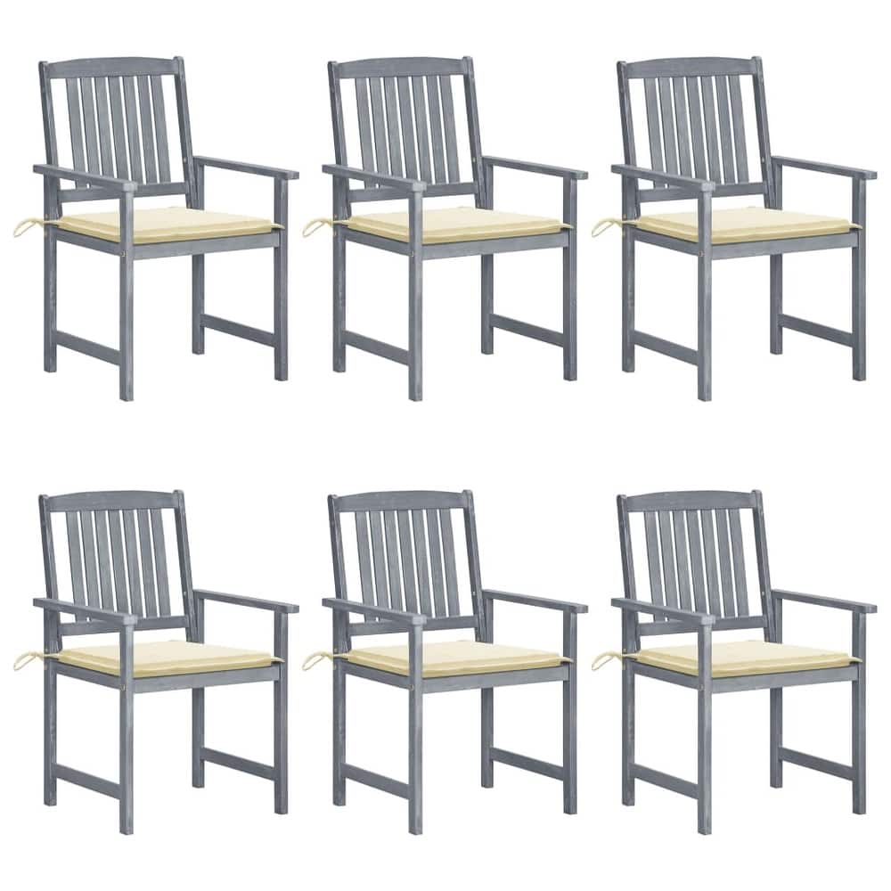 vidaXL Patio Chairs Outdoor Chair with Cushions for Deck Solid Wood Acacia
