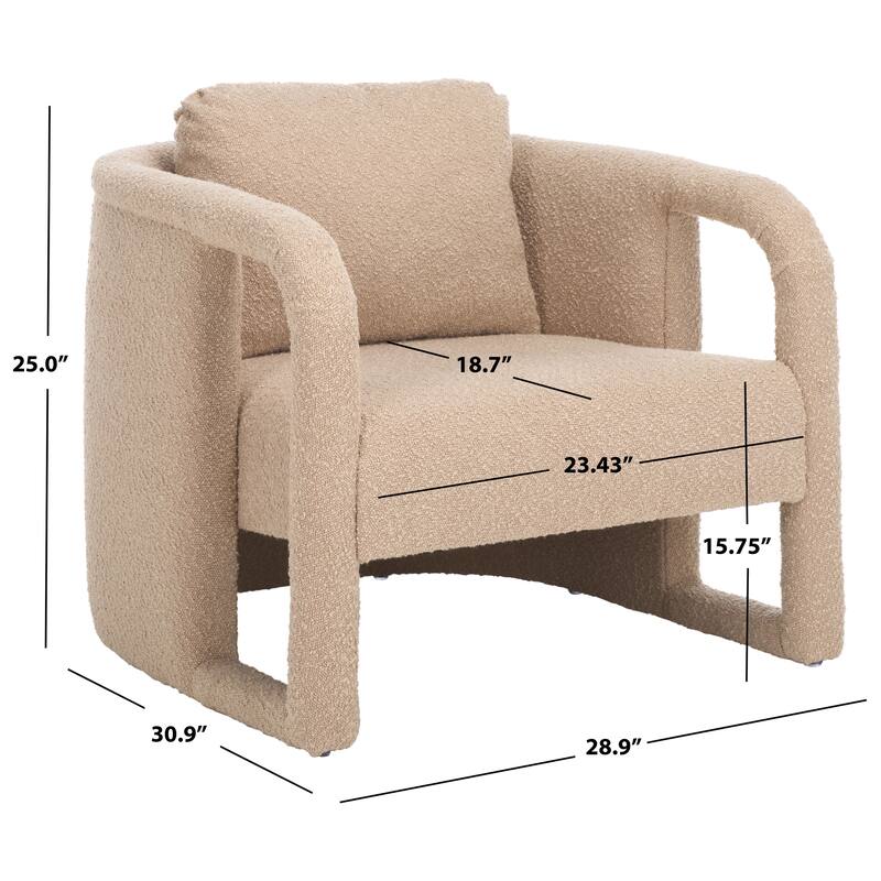 SAFAVIEH Leonie Accent Chair - 29" W x 31" D x 25" H - 29"W x 31"D x 25"H
