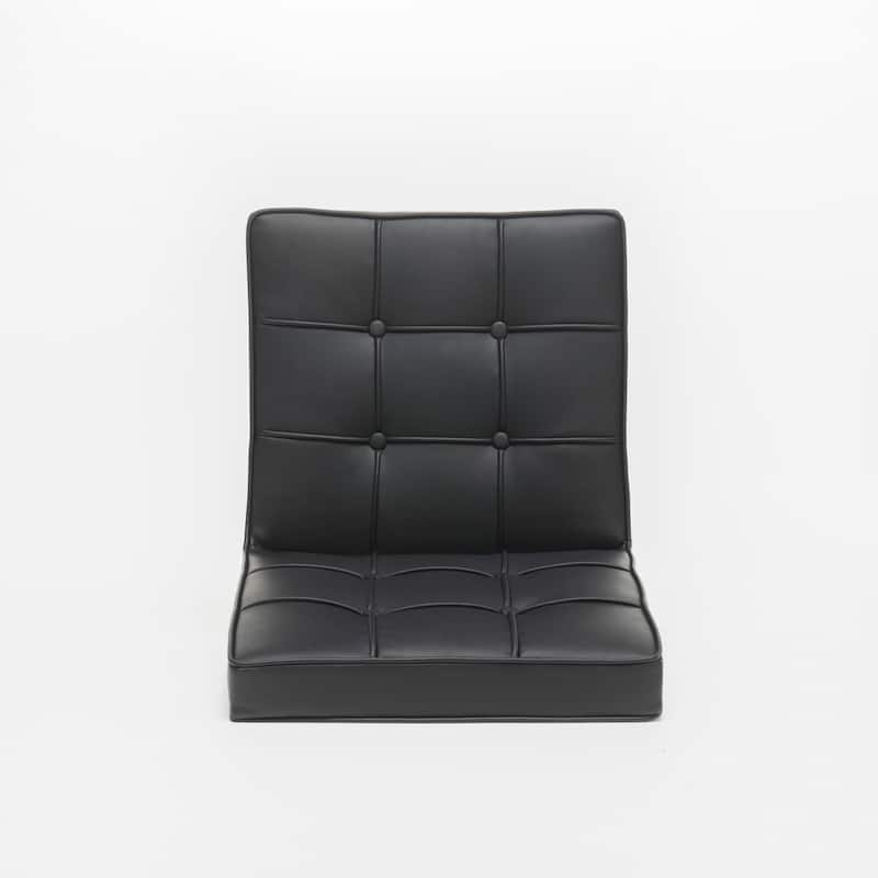 Milania Modern Button Tufted Leather Dining Chairs (Set of 2) by Christopher Knight Home