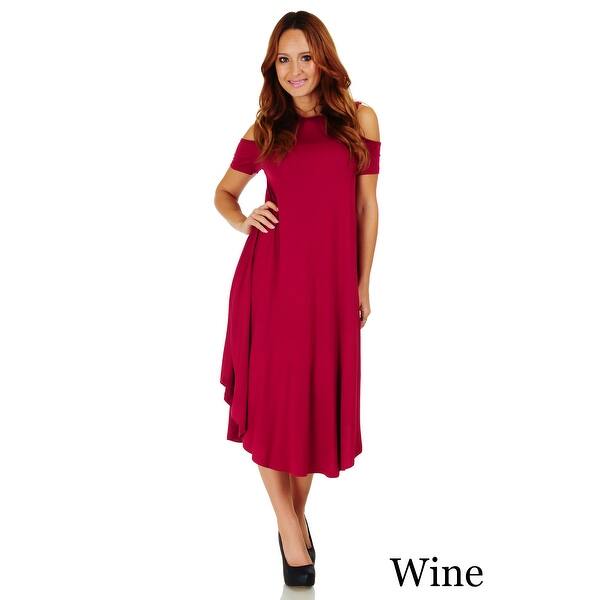 Shop Simply Ravishing Women S Cold Shoulder Short Sleeve Rounded