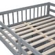 preview thumbnail 25 of 23, Full Over Twin Bunk Bed Children's Storage Bed Frame with Wardrobe, L Shaped Wood Stairway Bunk Bed Frame with Drawers