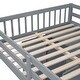 preview thumbnail 13 of 28, Full Over Twin Bunk Bed with Wardrobe and Drawers in Grey, Perfect for Space-Saving and Organized Bedrooms