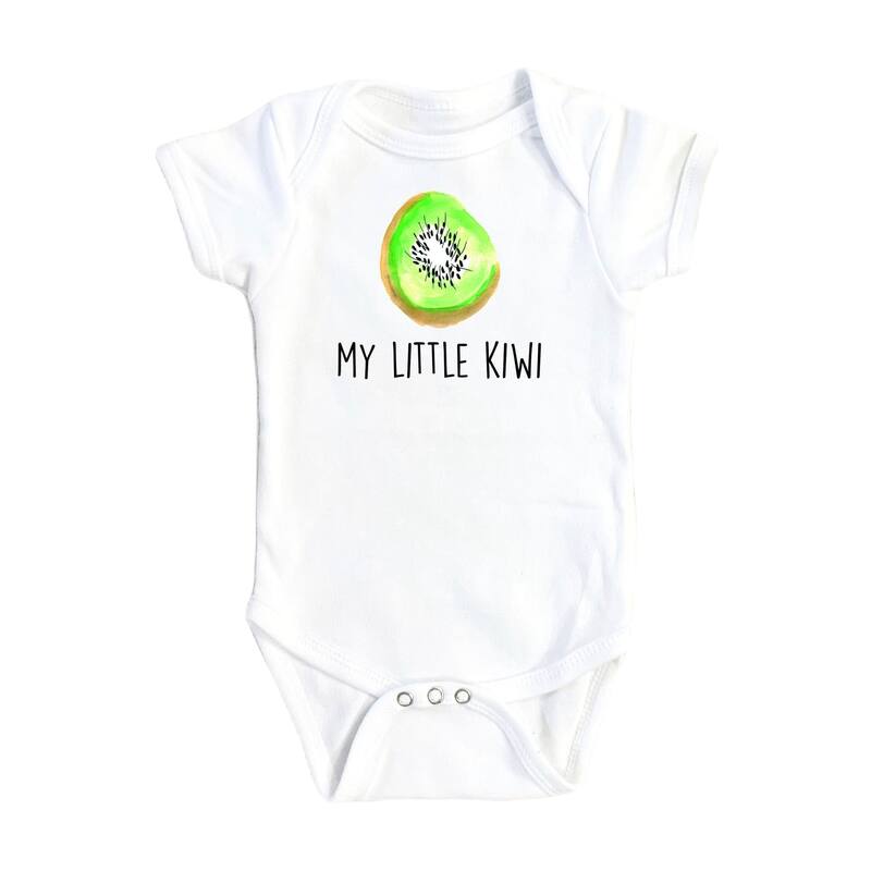 Kiwi Little - Baby Boy Girl Clothes Infant Bodysuit Funny Cute Newborn - White - 3-6M