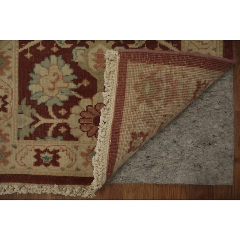 Hand Knotted Oriental 100% Wool Carpet Traditional All-Over Red Ziegler Area Rug - 3' 8'' X 2' 0''