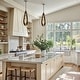 preview thumbnail 19 of 28, LALUZ Modern 4-Light Black Gold Chandelier Lantern Pendant for Kitchen Island Dining Room