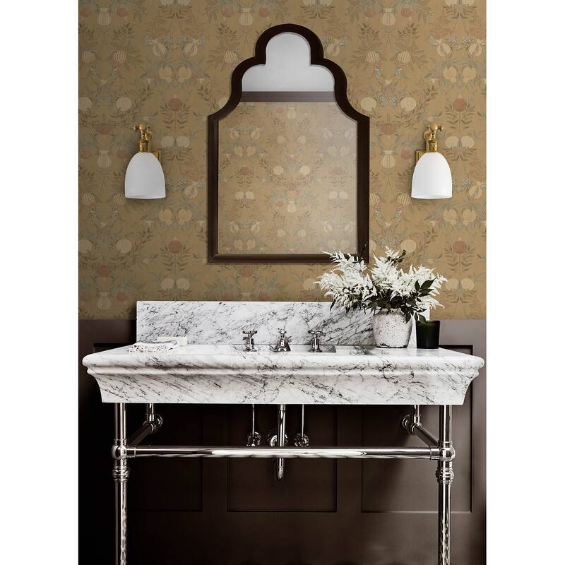 Chris Loves Julia x NuWallpaper Melograno Wheat Peel and Stick Wallpaper