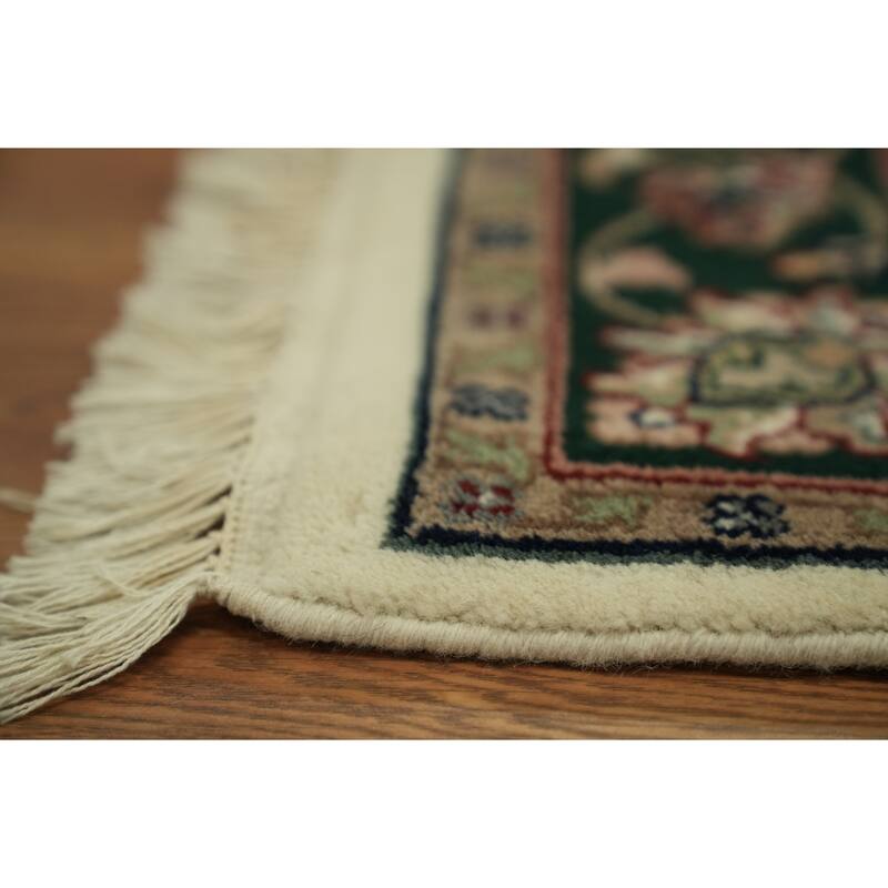 Hand Knotted Oriental 100% Wool Carpet Traditional All-Over Beige & Ivories Kashan Area Rug - 6' 3'' X 4' 2''