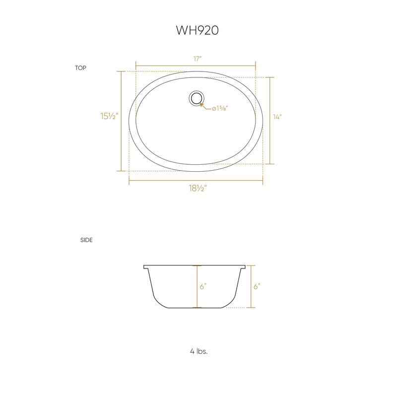 Whitehaus Collection Decorative Under mount Basin