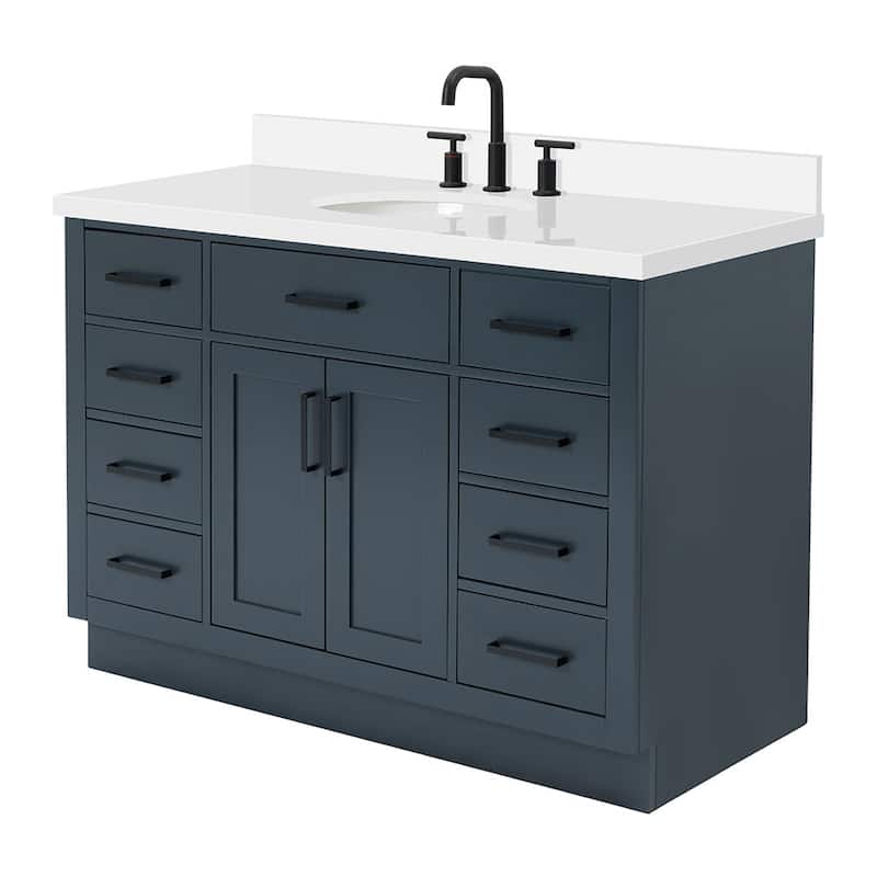 Ariel T049SWQOVO Hepburn 49" Free Standing Single Basin Vanity Set