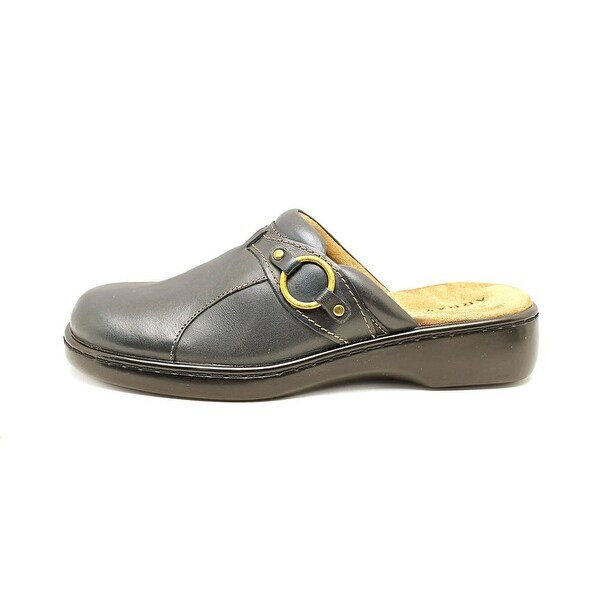navy clogs mules