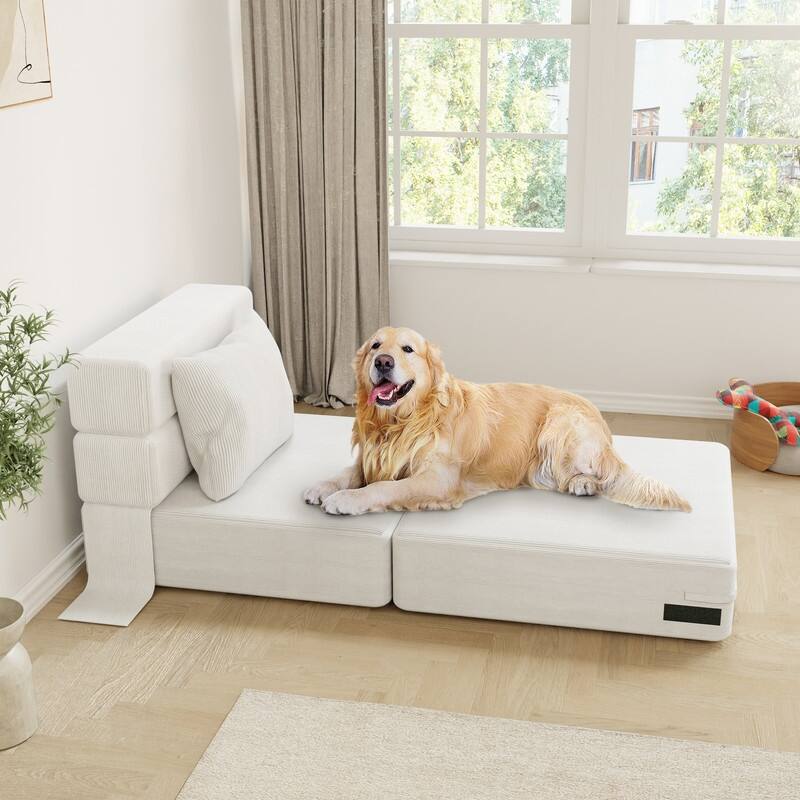 Convertible Compression Corduroy Sectional Sofa
