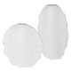 preview thumbnail 2 of 1, Uttermost Ruffled Feathers Modern White Vases (Set of 2)