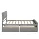 preview thumbnail 5 of 16, Platform Storage Bed, 2 drawers with wheels, Twin Size Frame
