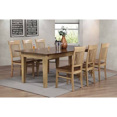 Extendable Dining Table 7 Piece 134" Seats 12 Rustic Rectangle Table