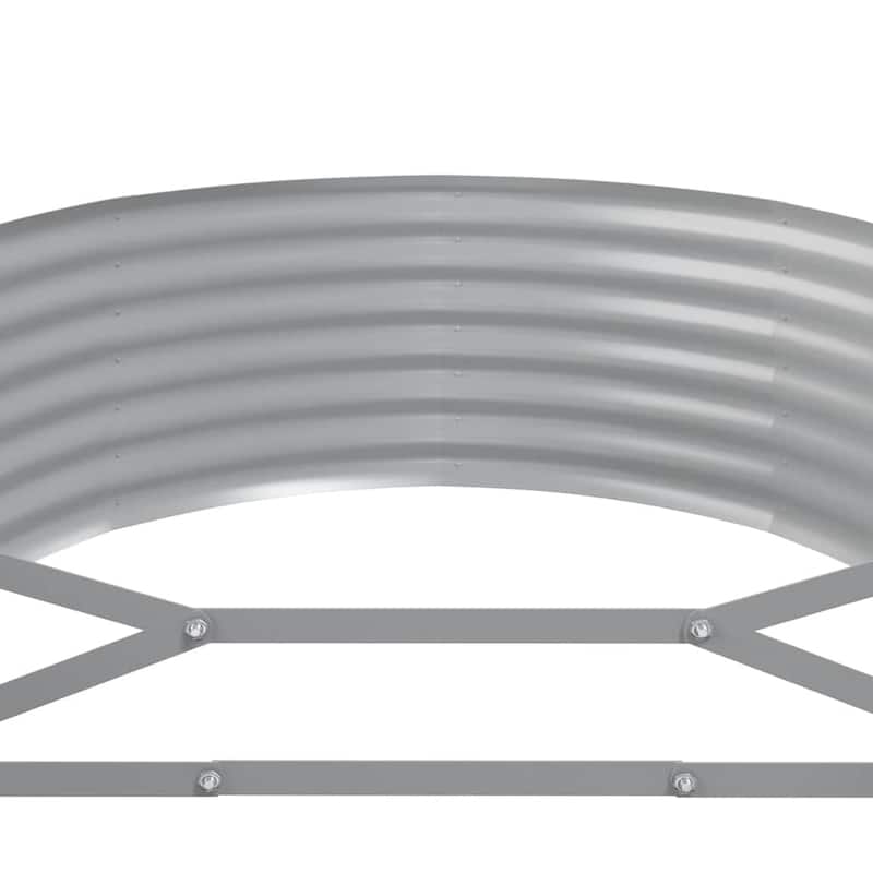 vidaXL Garden Raised Bed Anthracite Powder-coated steel 39.4 in diameter