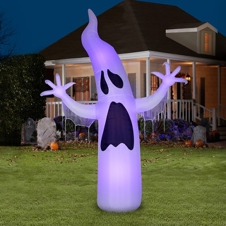Halloween 12 FT GHOST WITH STREAMERS AIRBLOWN INFLATABLE GEMMY 