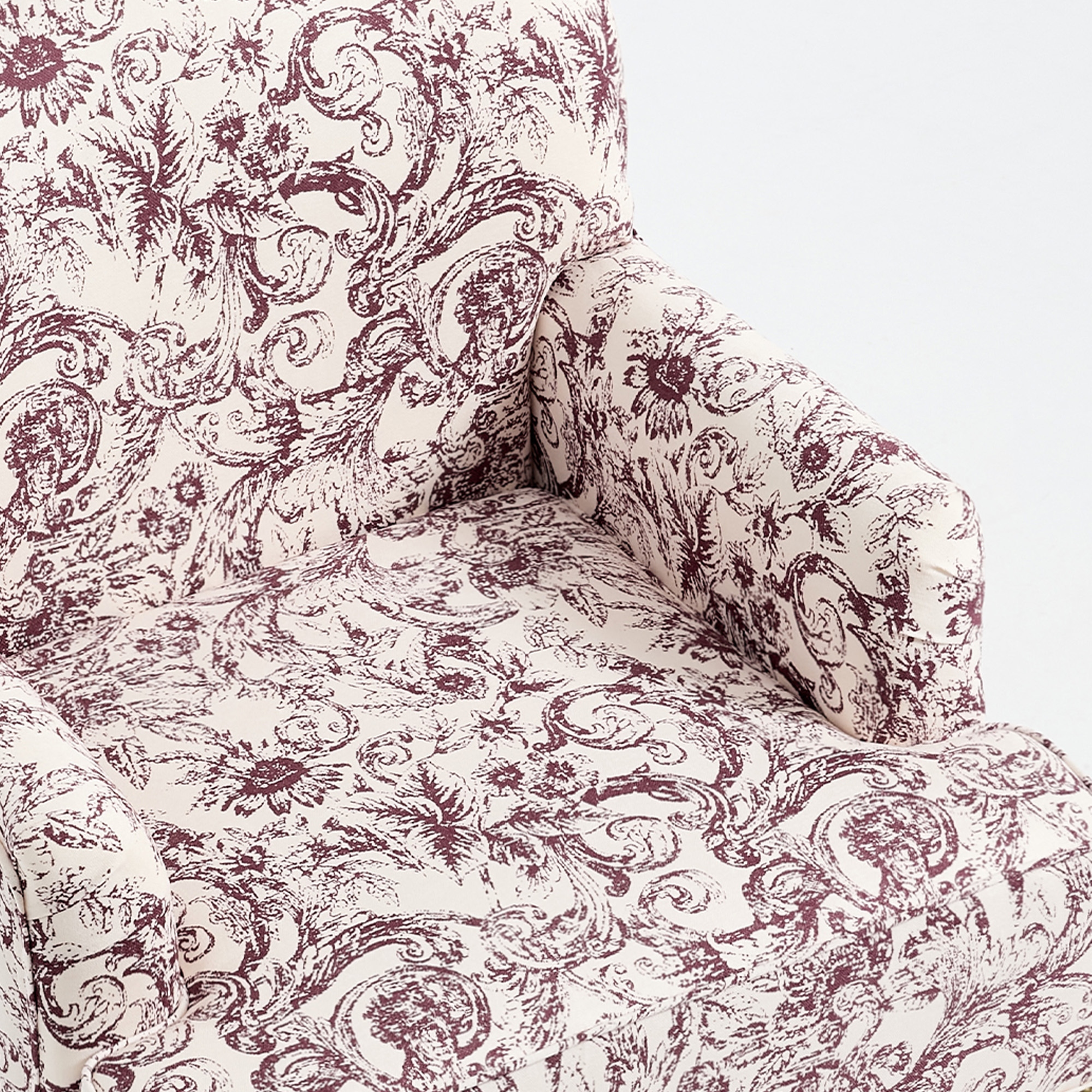 2 Set Upholstered Accent Chairs Nailhead Trim Armchairs