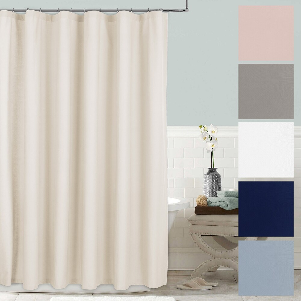 Spirella PRIMO Weighted Hem Solid Colour TEXTILE Fabric Polyester SHOWER CURTAIN 