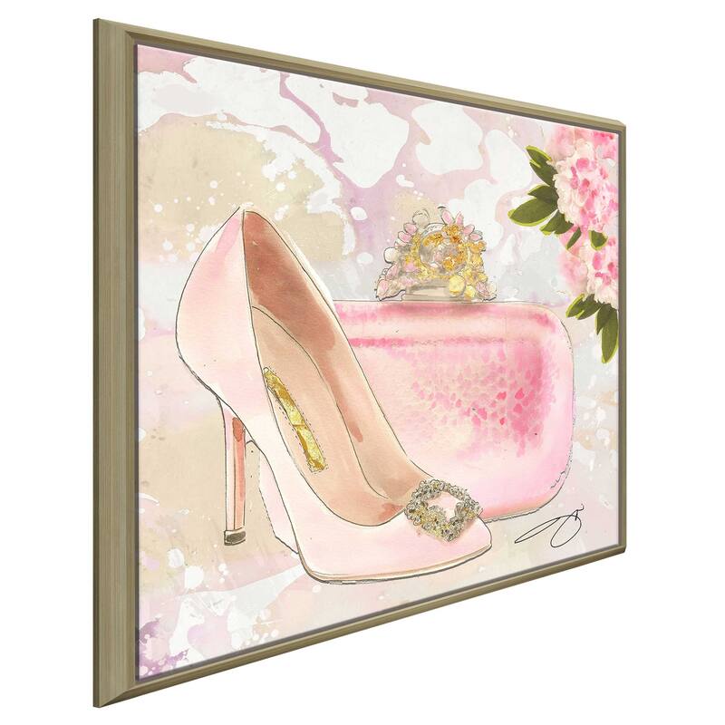 "Pink Shoes" by Jodi Print on Floating Canvas
