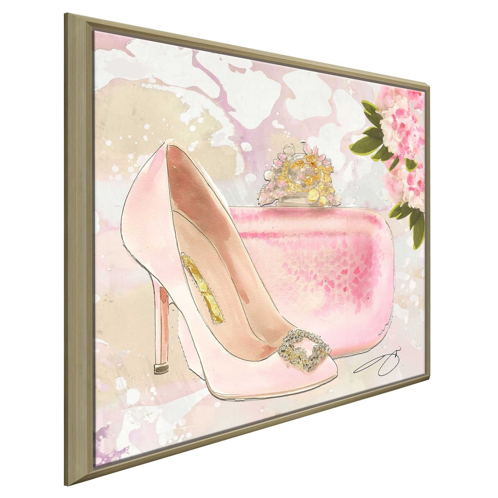 "Pink Shoes" by Jodi Print on Floating Canvas