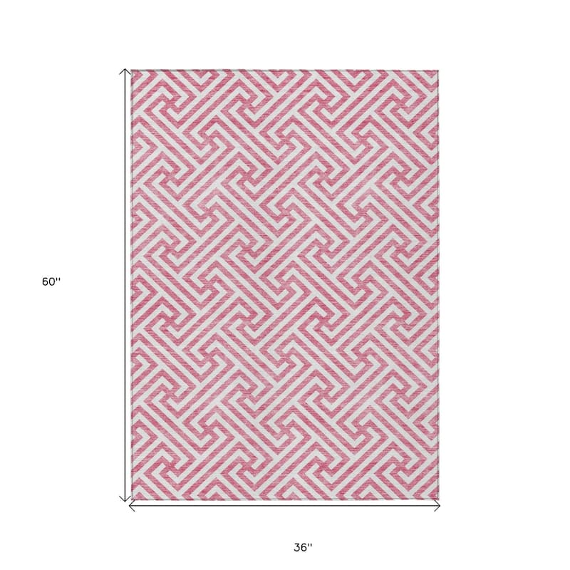 HomeRoots Geometric Transitional Rectangle Outdoor Rug