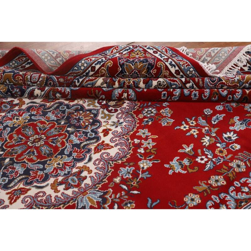 Medallion Red Tabriz Turkish Area Rug Living Room Machine Made Carpet - 9'8" x 12'11"