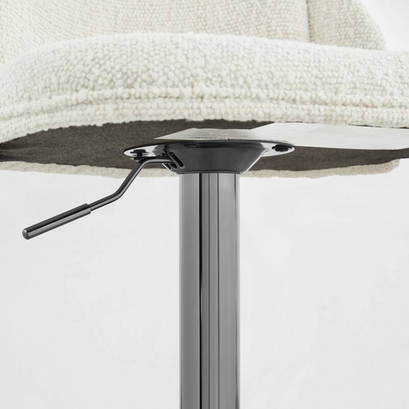 Spruce & Spring Joseph Modern Adjustable Swivel Counter Bar Stools with Back and Arched Footrest