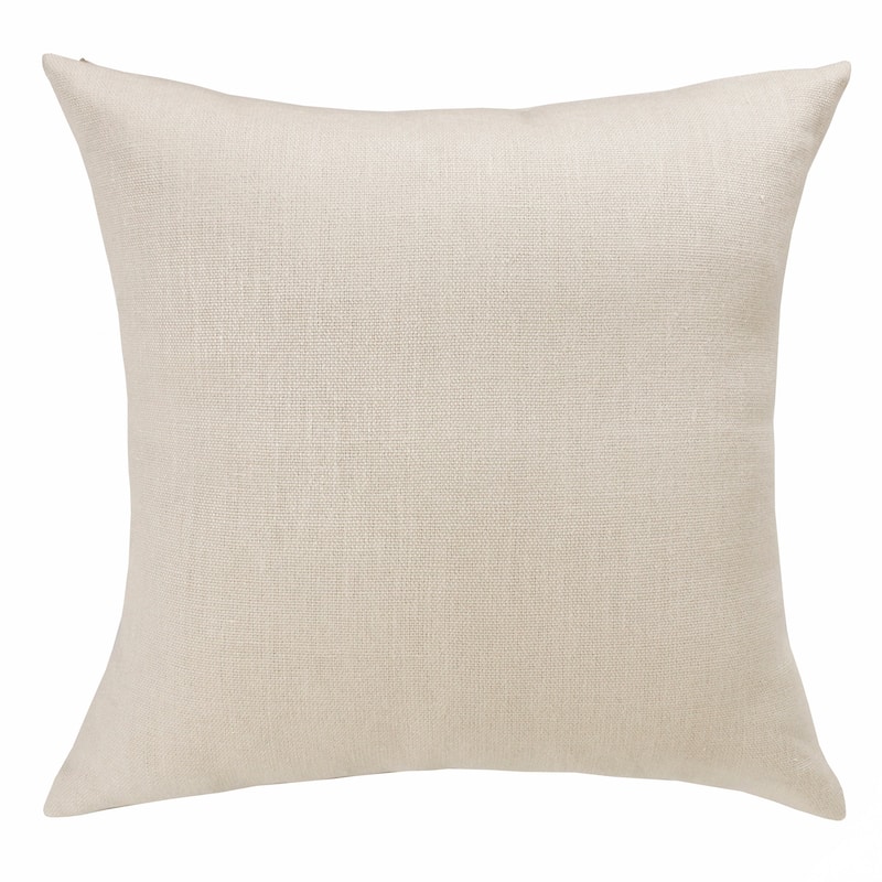 Sevita Hand-Woven Solid Linen Throw Pillow, 20" x 20"