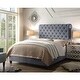 preview thumbnail 2 of 4, Calia Diamond Tufted Upholstery Chesterfield Platform Bed