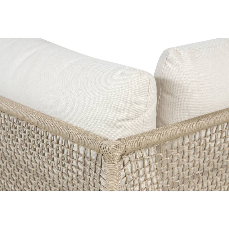 Cypress Teak Wood Sofa with Rope Design