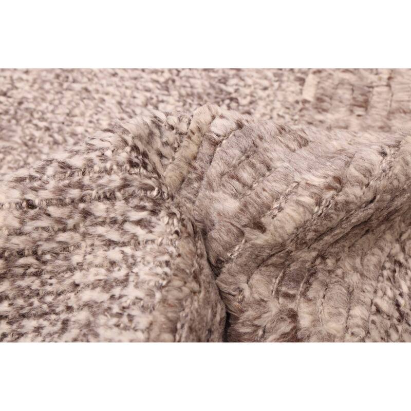 ECARPETGALLERY Hand-knotted Looma Grey, Taupe Wool Rug - 8'2 x 10'3