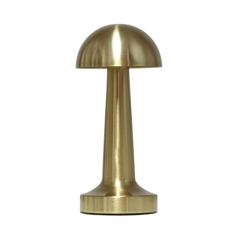 LED Lighted Mushroom Mini Touch Sensor Desk Lamp - 8.75" - Gold