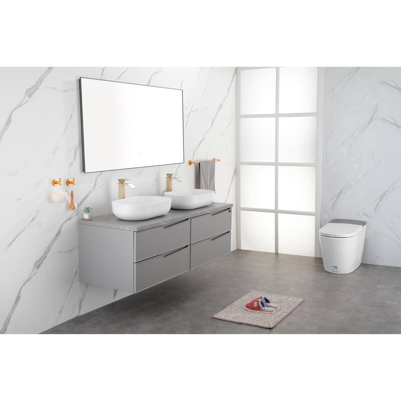 Eco-Friendly 24-Inch Acrylic Rectangular Vessel Sink, Durable and Hygienic, for Modern Bathroom Design - 24in L