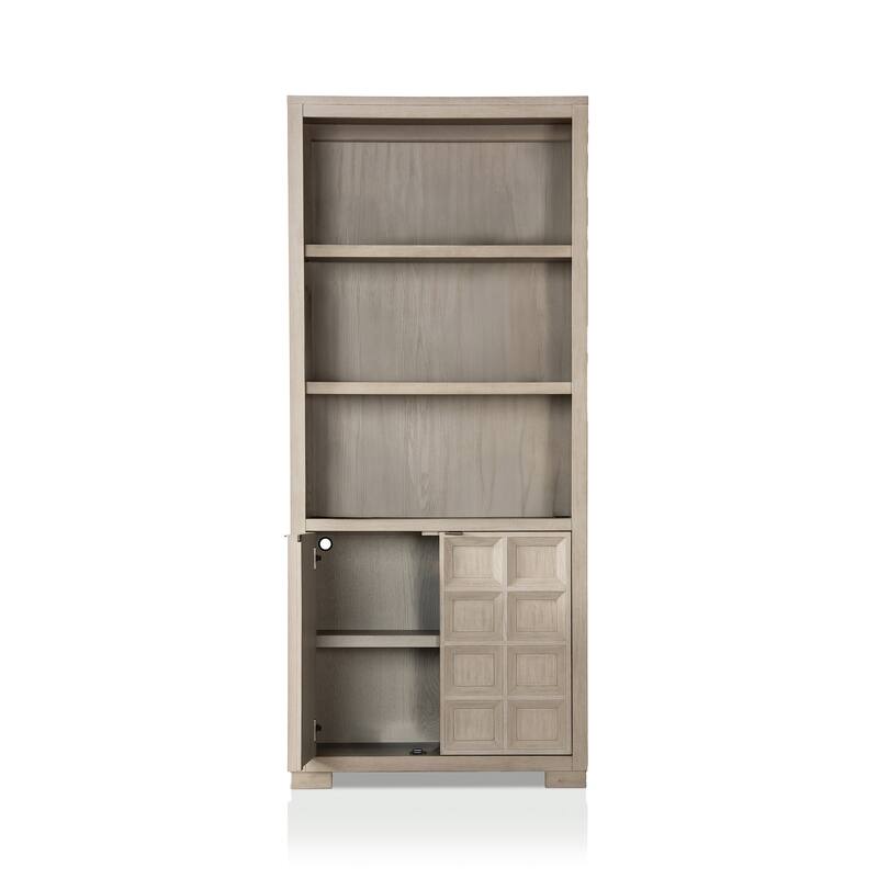 Furniture of America Durem Modern Tawny Brown 34" Bookcase with Shelves