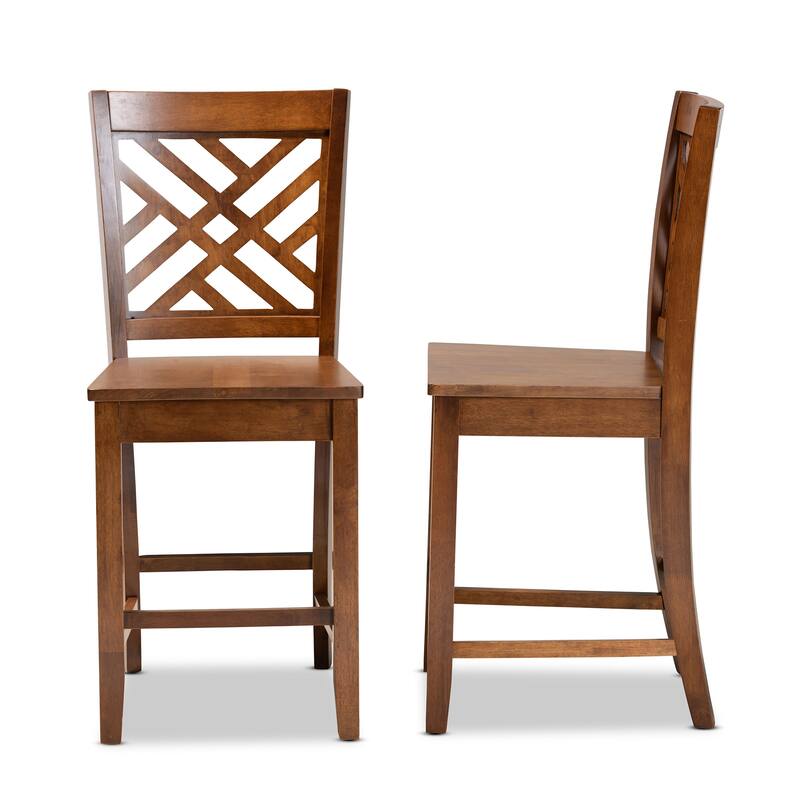 Caron Modern and Contemporary Transitional 2-Piece Counter Stool Set