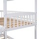 preview thumbnail 20 of 24, Friendly Design Twin Over Twin Bunk Bed with Slide, House Bed with Slide