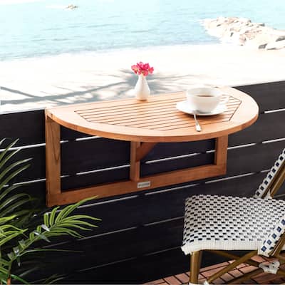 SAFAVIEH Outdoor Elle Balcony Hanging Half Table - 17Wx28Dx13H