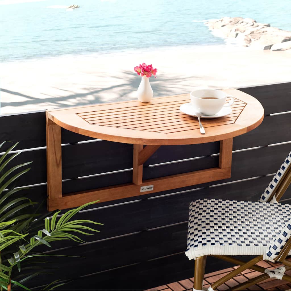 SAFAVIEH Outdoor Elle Balcony Hanging Half Table - 17Wx28Dx13H