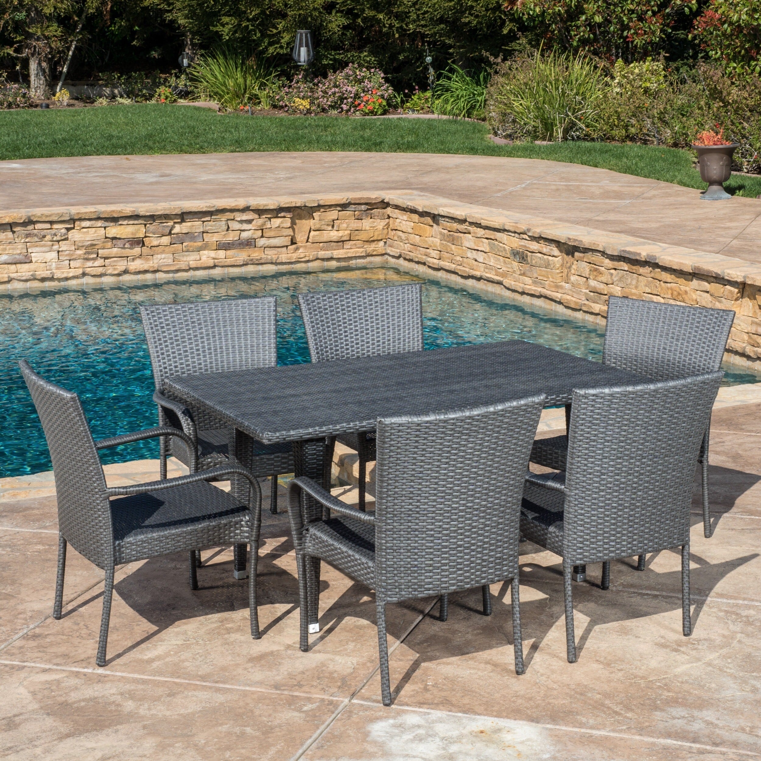 Cliff Outdoor 5piece Wicker Dining Set by Christopher Knight Home Bed Bath & Beyond 7820769