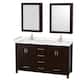 Option Espresso / Carrara Cultured Marble Top / Brushed