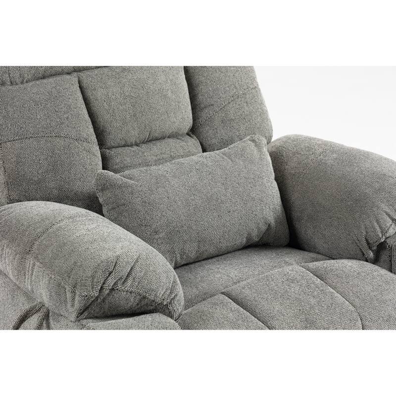 Dual OKIN Motor Power Lift Recliner Chair, Electric Sofa with Heat & Massage, Heavy-Duty Recliner Chair with 2 Cup Holders