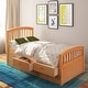 preview thumbnail 40 of 39, Nestfair Twin Size Platform Storage Solid Wood Bed with 6-Drawers