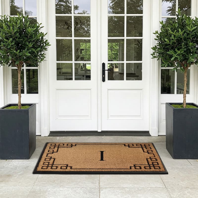 A1HC Natural Coir & Rubber Door Mat, Heavy Duty, Dirt Trapping, Long-Lasting Entrance Doormats,Thick & Durable Outdoor Entry Mat